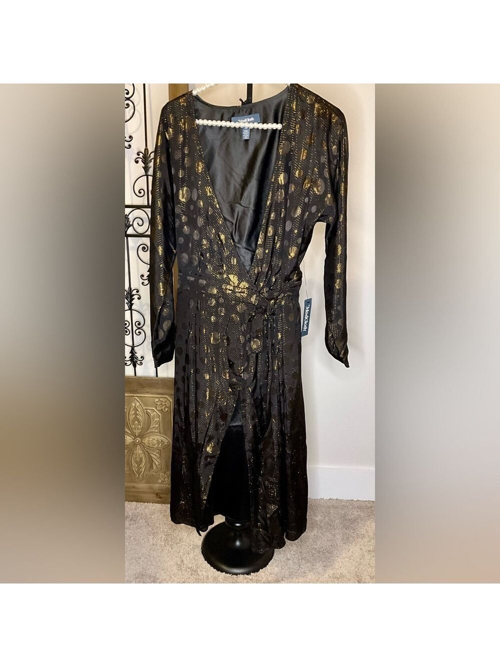 ModCloth Golden Record Party true wrap dress - size medium - nwt - Picture 12 of 12